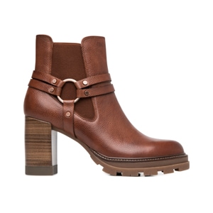 Botín Tacón Alto Flexi para Mujer Estilo 132601 Chestnut