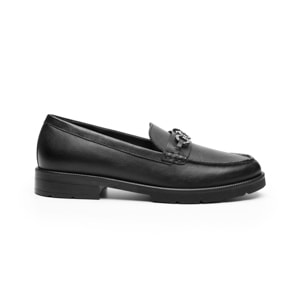 Mocasín Con Herraje Quirelli para Mujer con Plantilla Acojinada Estilo 303702 Negro